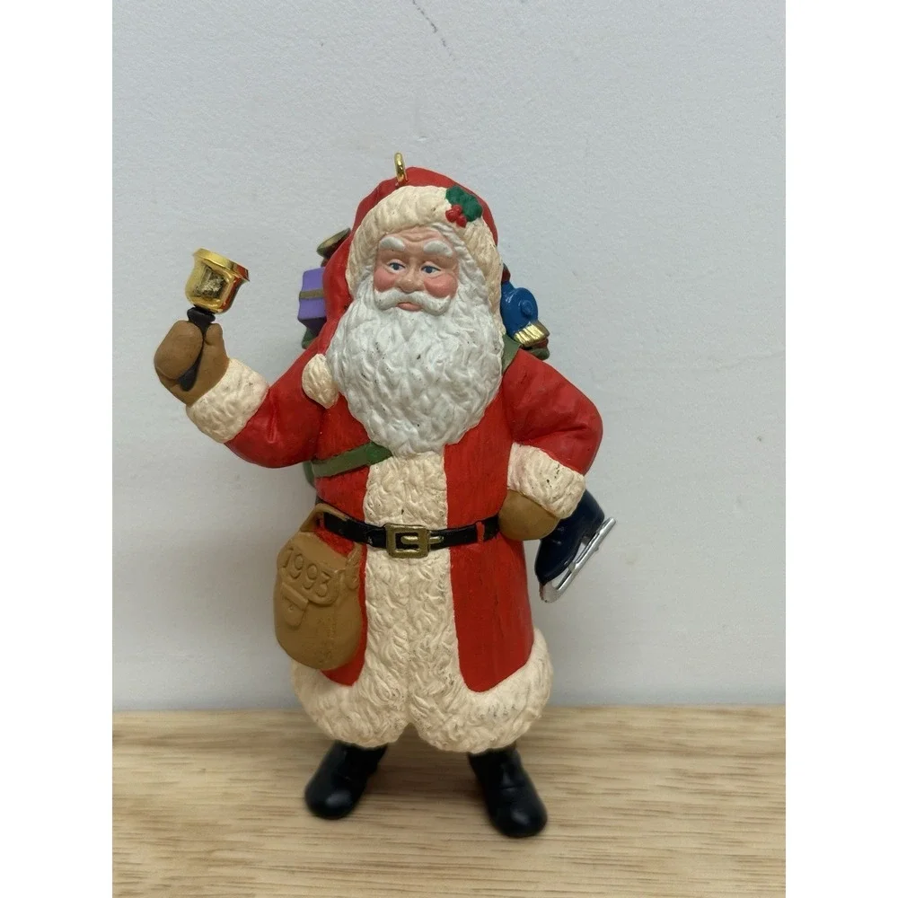 1993‎ Hallmark Christmas Tree Ornament Merry Santa Claus Series Vintage #AA